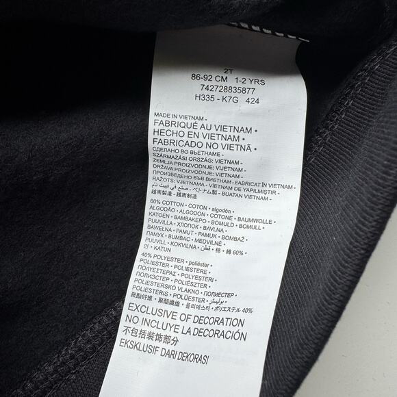 Nike Toddler Boy 2 Piece Hooded Jogging Set Black Gray White 2T Sweats NWT - Picture 4 of 5